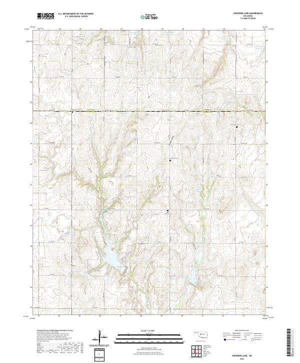 Crowder Lake topographic map thumbnail