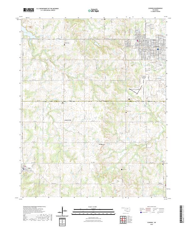 Cushing topographic map thumbnail
