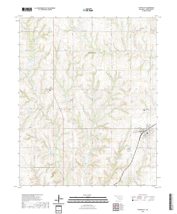 Custer City topographic map thumbnail