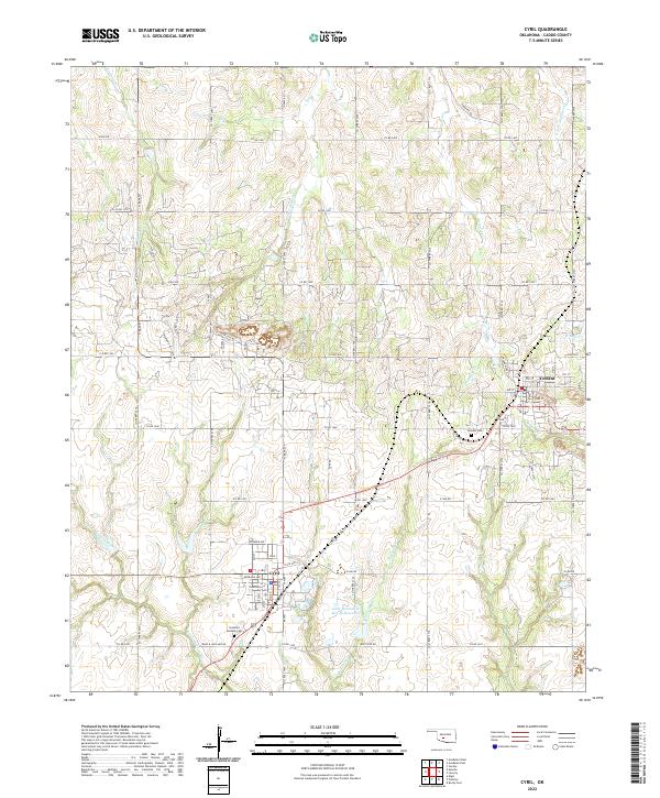 Cyril topographic map thumbnail