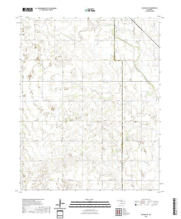 Dacoma SE topographic map thumbnail