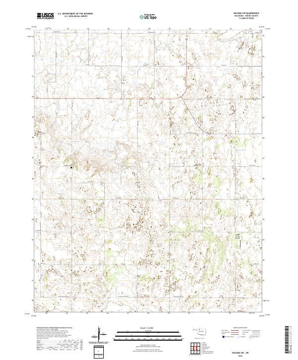 Dacoma SW topographic map thumbnail