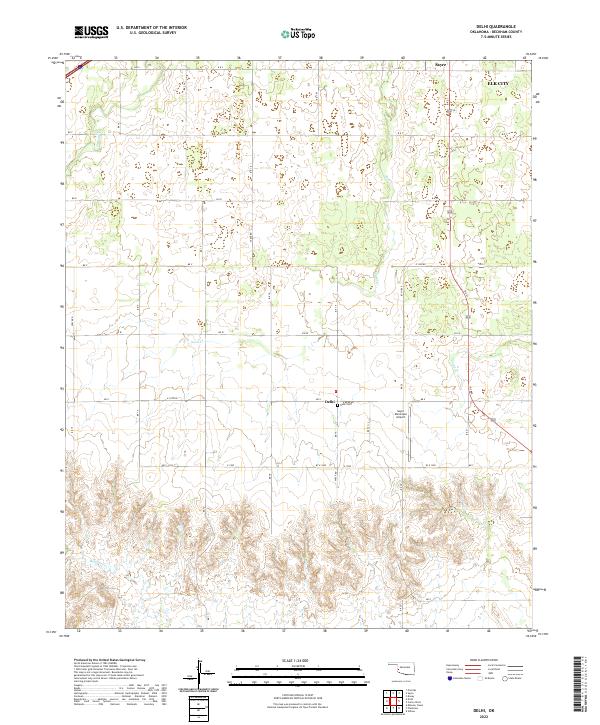 Delhi topographic map thumbnail