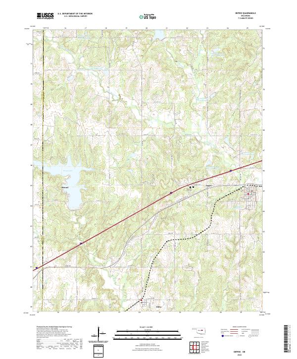 Depew topographic map thumbnail