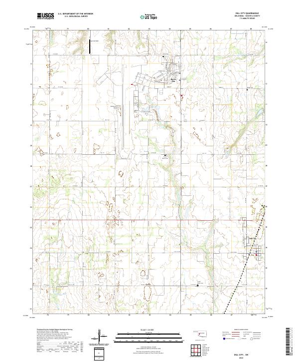 Dill City topographic map thumbnail