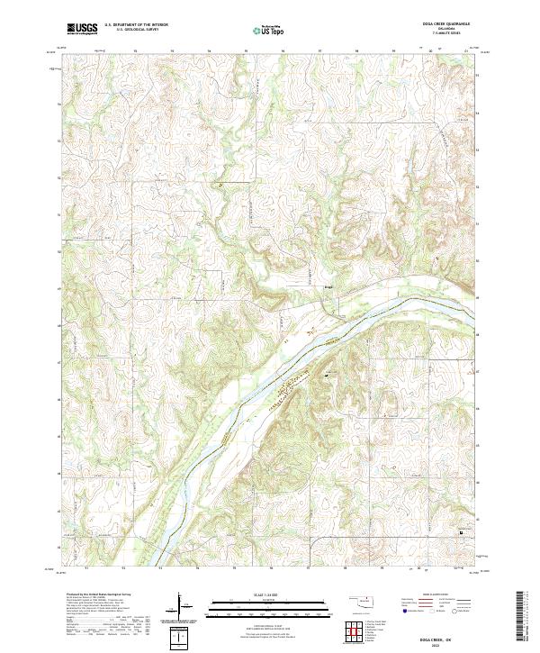 Doga Creek topographic map thumbnail