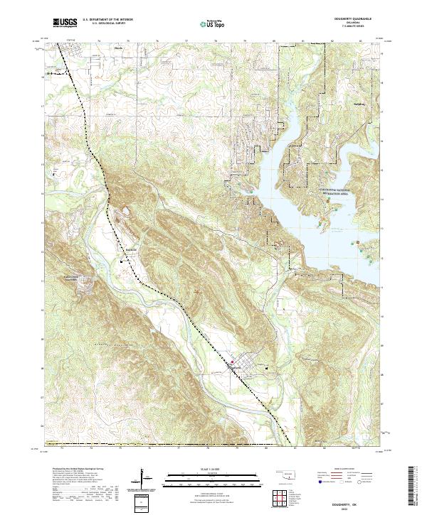 Dougherty topographic map thumbnail