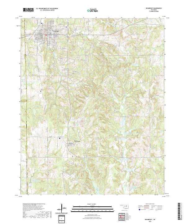 Drumright topographic map thumbnail