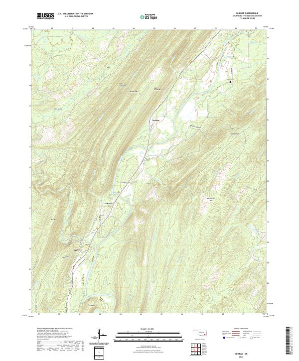 Dunbar topographic map thumbnail