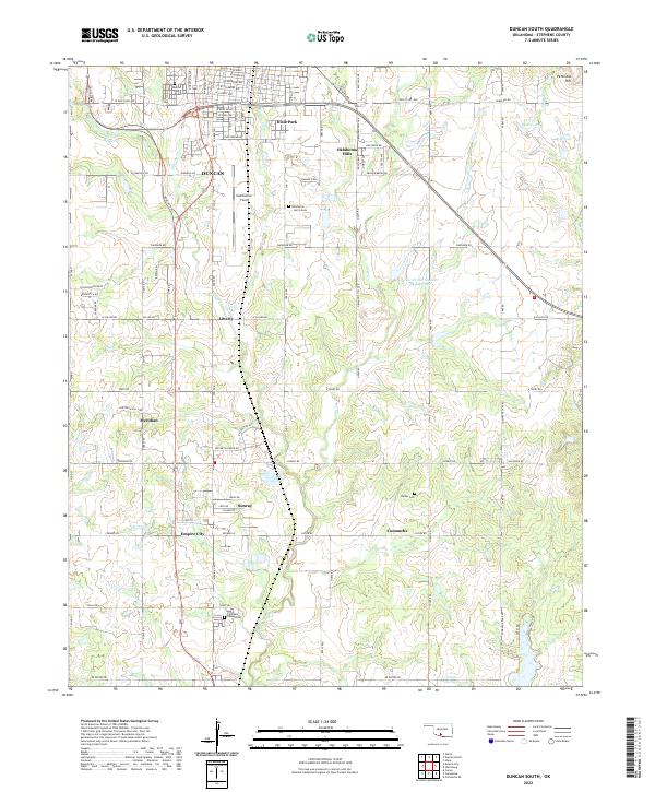 Duncan South topographic map thumbnail