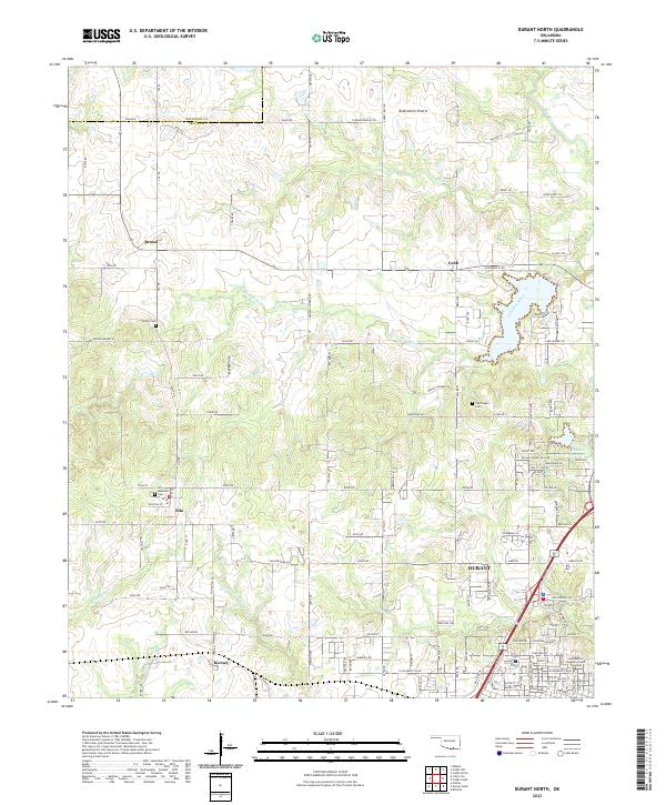 Durant North topographic map thumbnail