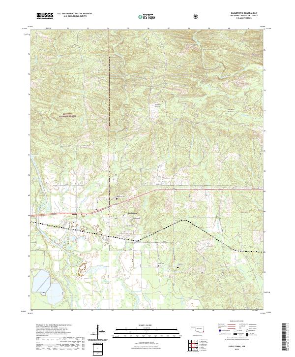Eagletown topographic map thumbnail