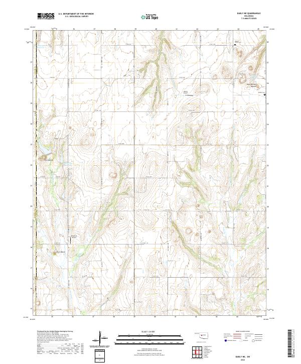 Eakly NE topographic map thumbnail