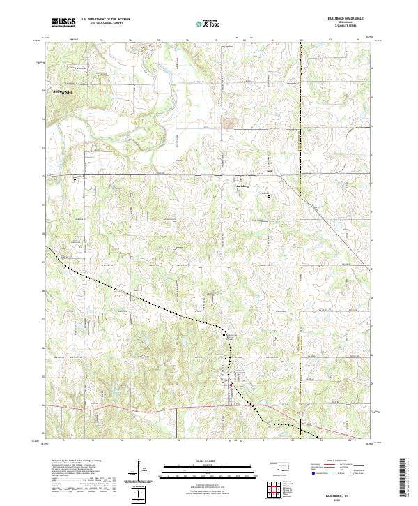 Earlsboro topographic map thumbnail