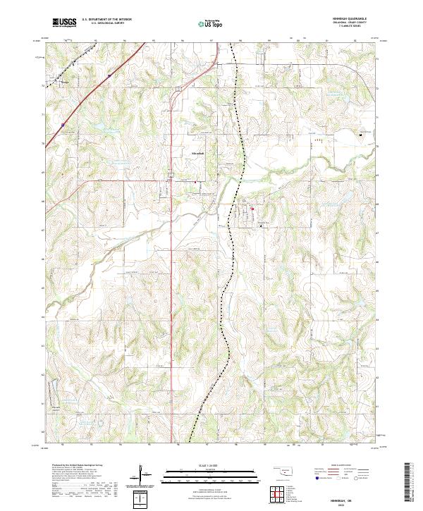 Ninnekah topographic map thumbnail