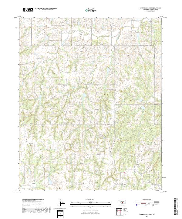 East Roaring Creek topographic map thumbnail