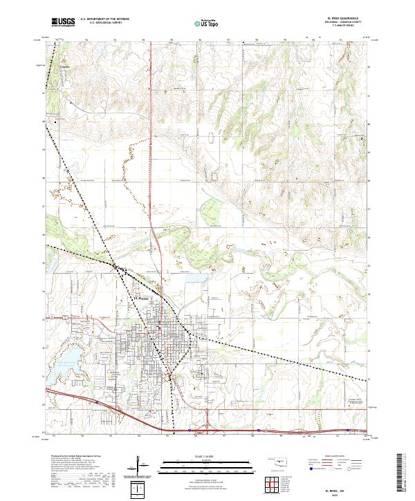 El Reno topographic map thumbnail