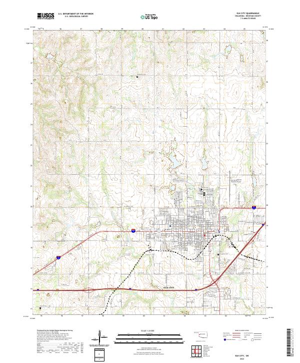 Elk City topographic map thumbnail