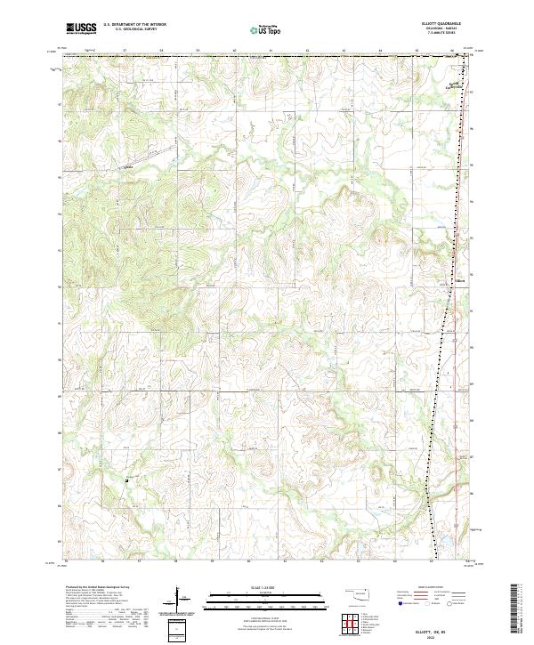 Elliott topographic map thumbnail