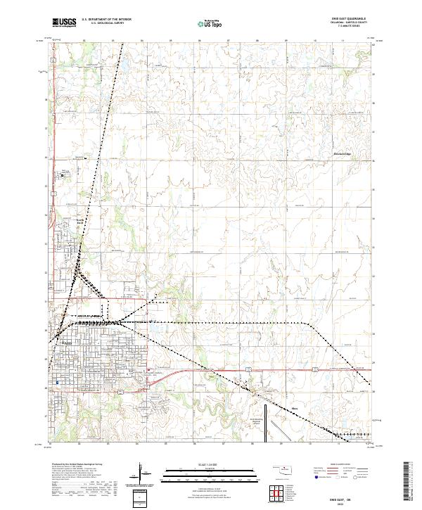 Enid East topographic map thumbnail