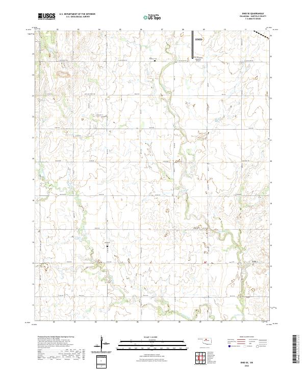 Enid SE topographic map thumbnail
