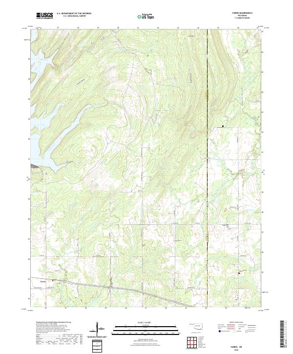 Farris topographic map thumbnail