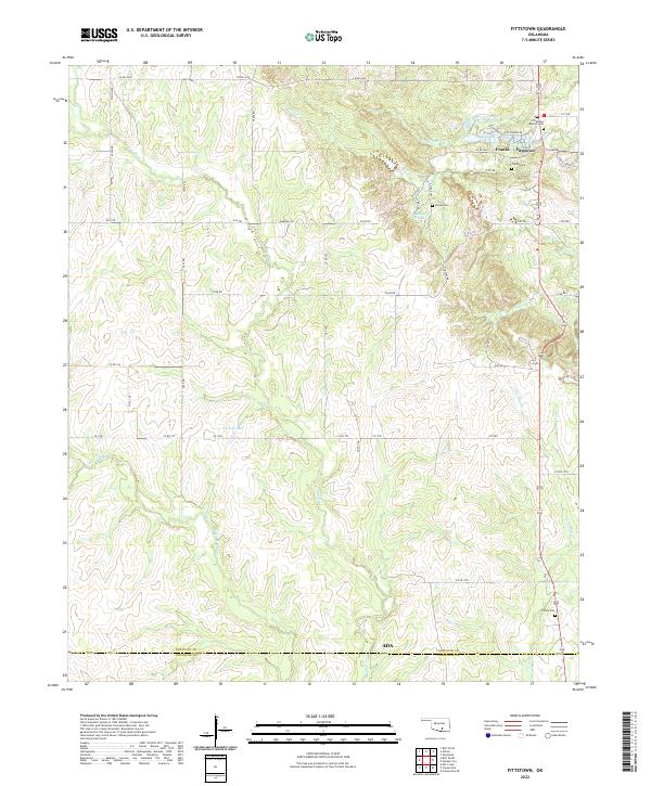 Fittstown topographic map thumbnail