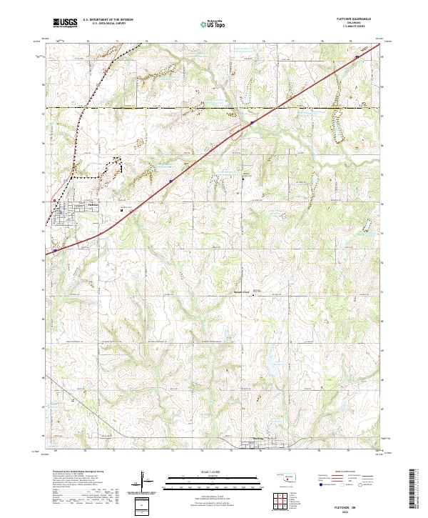 Fletcher topographic map thumbnail