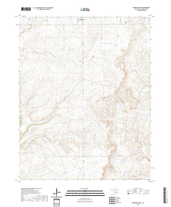 Foraker South topographic map thumbnail