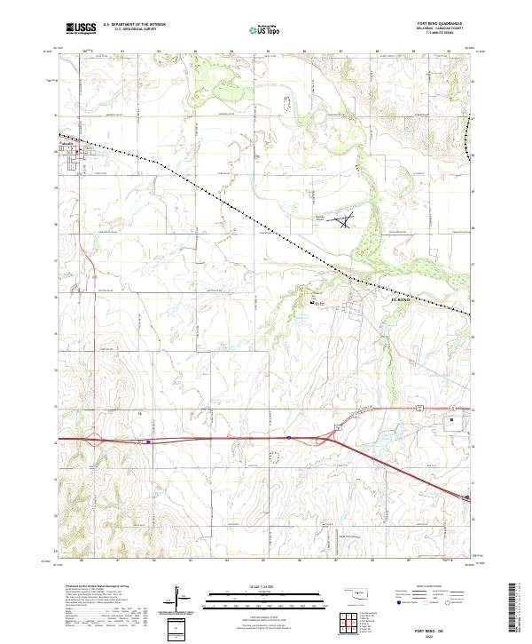 Fort Reno topographic map thumbnail