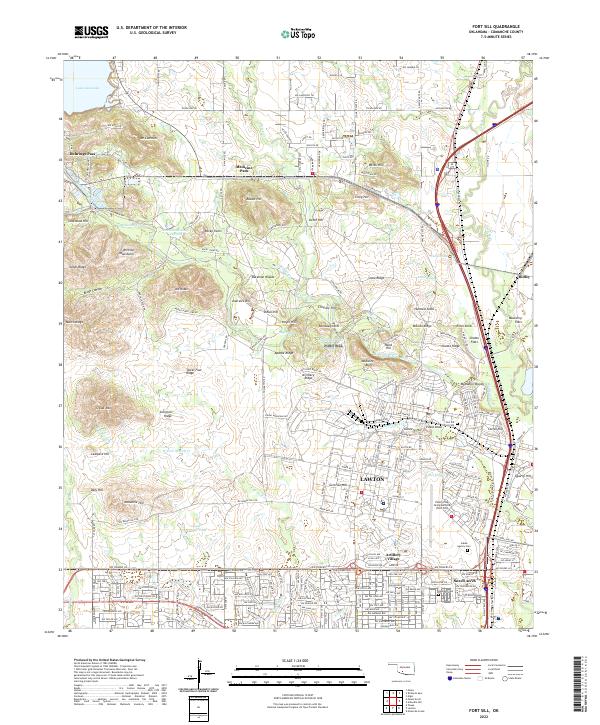 Fort Sill topographic map thumbnail