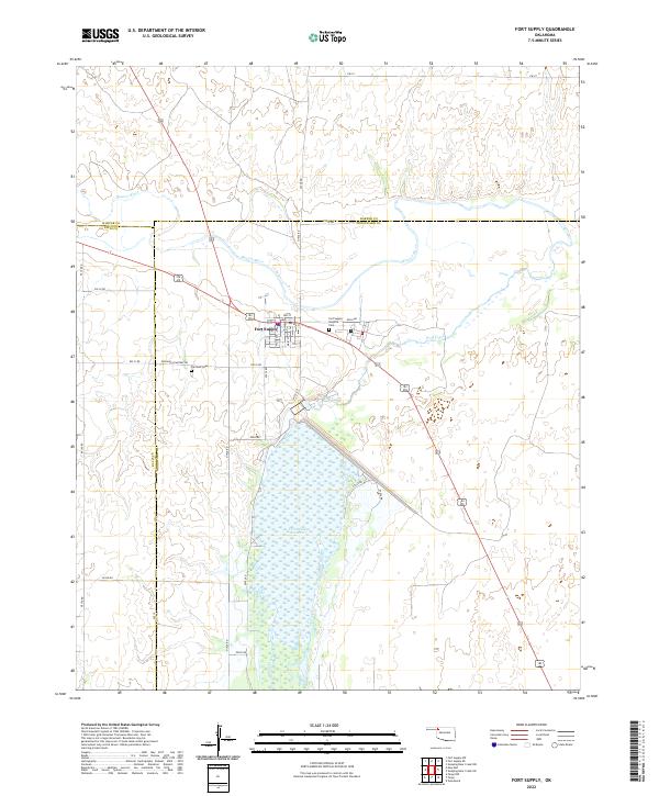 Fort Supply topographic map thumbnail