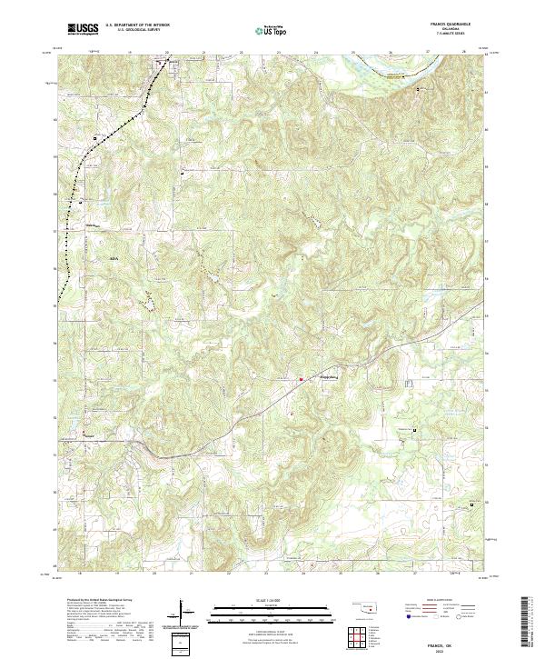 Francis topographic map thumbnail