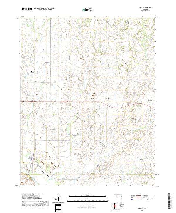 Freedom topographic map thumbnail