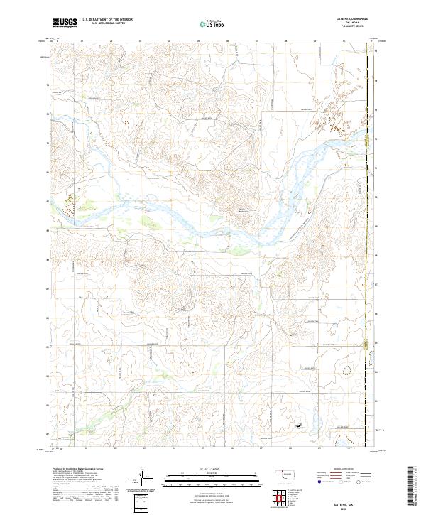 Gate NE topographic map thumbnail