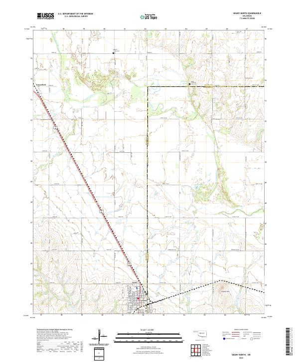 Geary North topographic map thumbnail