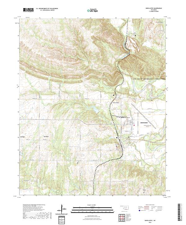 Gene Autry topographic map thumbnail