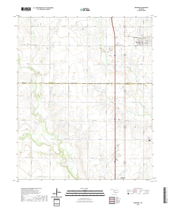 Geronimo topographic map thumbnail
