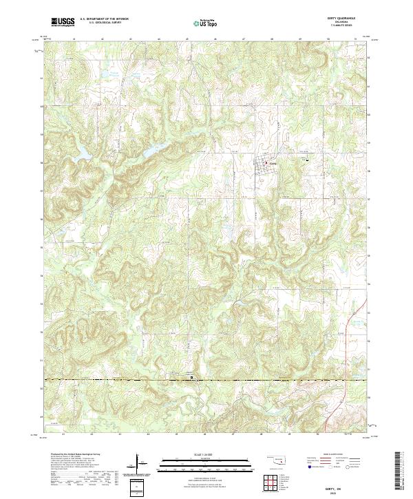 Gerty topographic map thumbnail