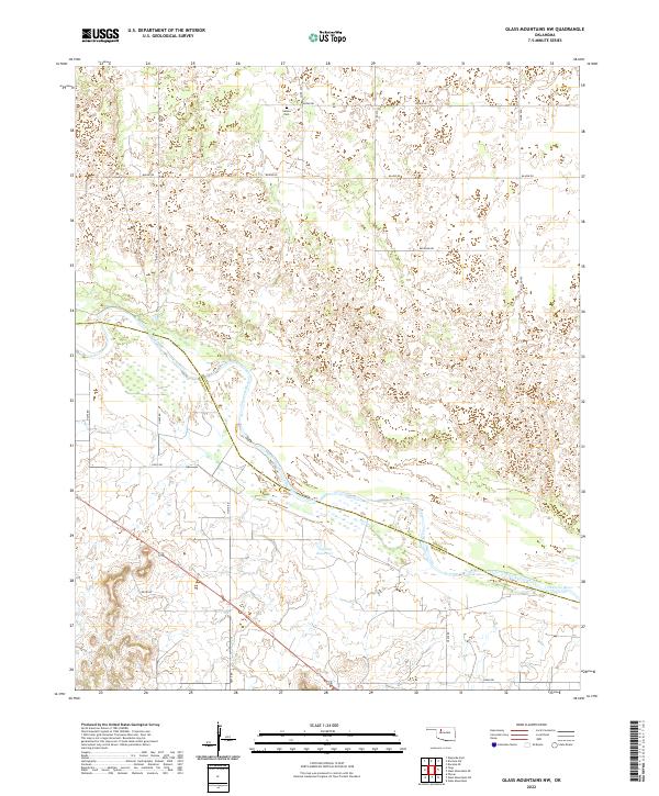 Glass Mountains NW topographic map thumbnail