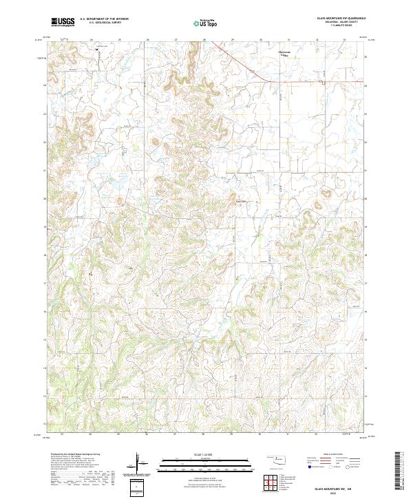 Glass Mountains SW topographic map thumbnail