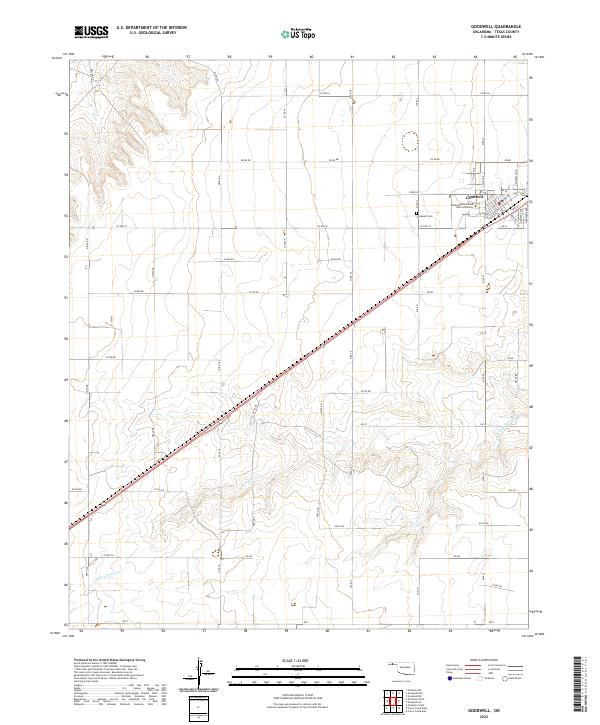Goodwell topographic map thumbnail