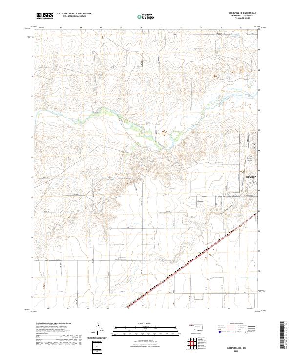 Goodwell NE topographic map thumbnail