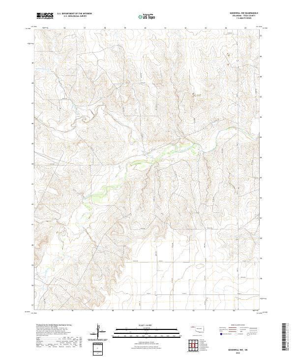 Goodwell NW topographic map thumbnail