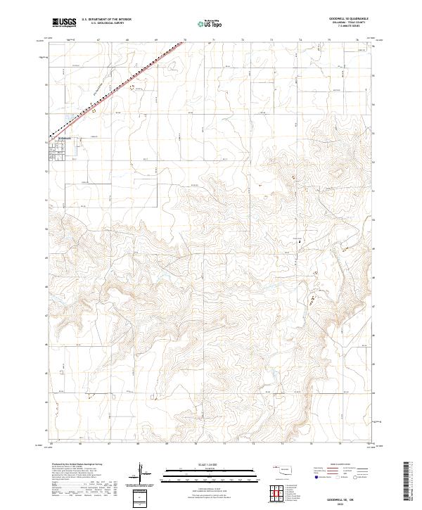 Goodwell SE topographic map thumbnail