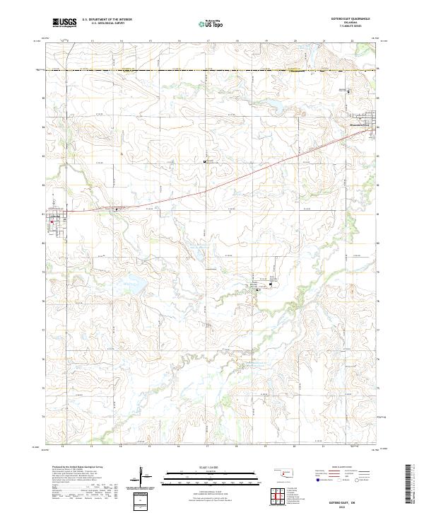 Gotebo East topographic map thumbnail