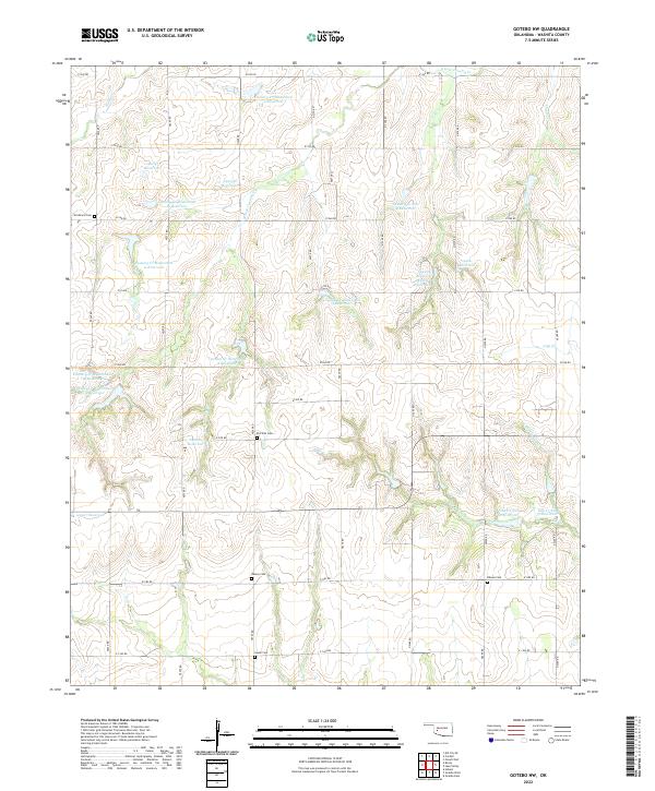 Gotebo NW topographic map thumbnail