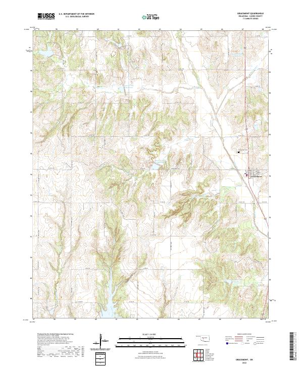 Gracemont topographic map thumbnail