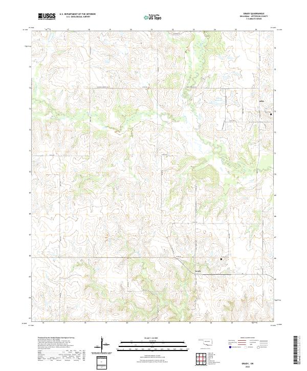 Grady topographic map thumbnail