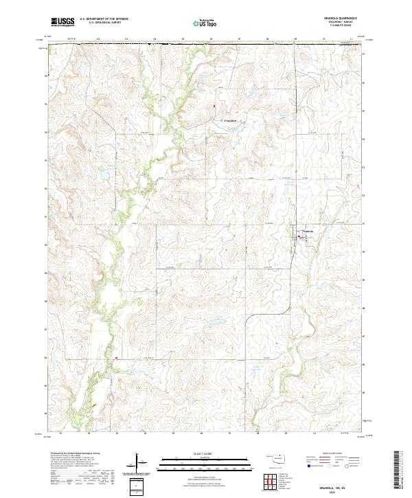 Grainola topographic map thumbnail